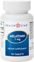 GeriCare Melatonin 1mg miega atbalsta papildinājums, Maigs nakts miega palīglīdzeklis, Ne-Habit Formēšana, Palīdz veicināt relaksāciju & Restful Miega, Jet Lag Recovery, un Labāka nakts atpūtas, 90 tabletes