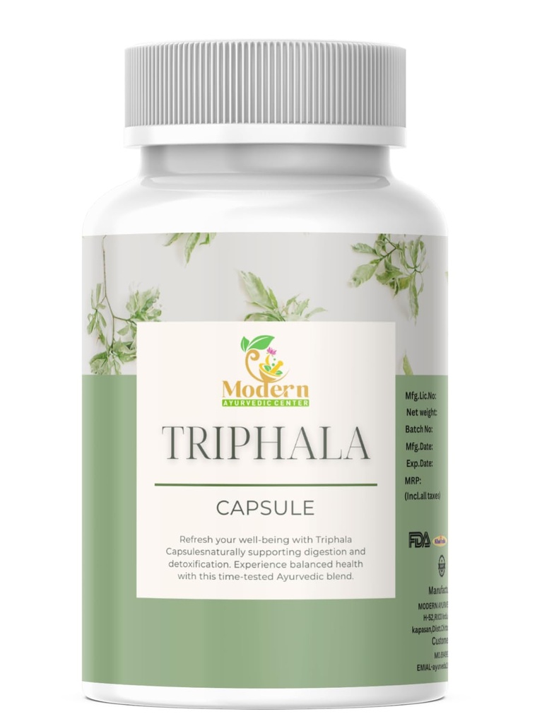 Triphala kapsulas 120 Gremošanas atbalsts, Imūnās Boost & Antioxidant Priekšrocības 100% augu Blend of Amla, Haritaki & Bibhitaki Veicina Gut veselību (120 kapsulas)