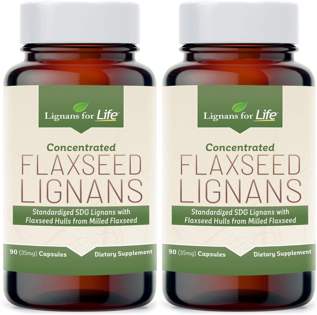 Lignans for Life Linxeed Lignans suņiem + SDG - Omega 3 Taukskābes, augsts Fiber Antioksidanti palīdz uzlabot shiny Coat, gremošanas un sirds veselība Lignans, 35mg, 90 Linxeed kapsulas, 2 iepakojums