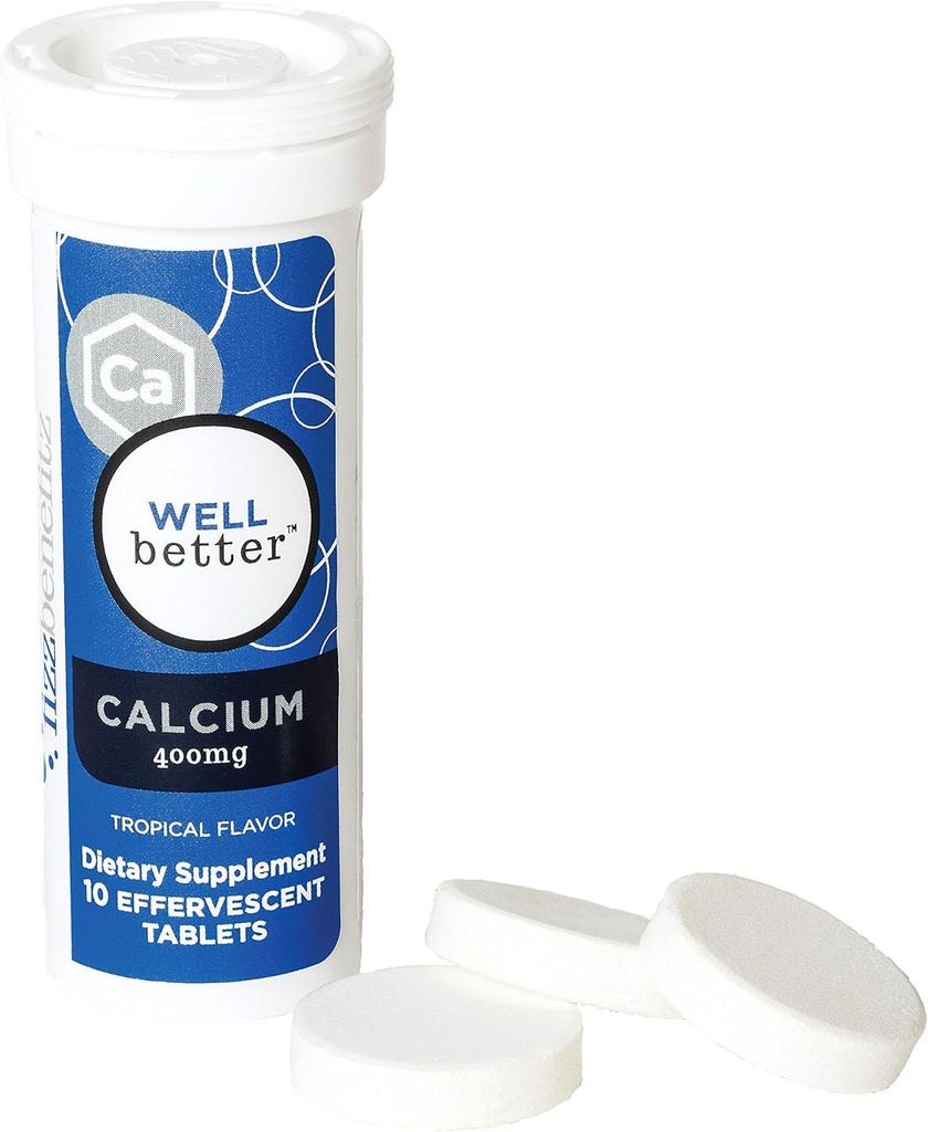 Kalcija karbonāts Izdalāms papildinājums ar tropisko Flavor - 400 mg tabletes atbrīvot kā pulveris ūdenī - ideāls cilvēkiem, kas cīnās ar tabletes norīšanas (3 Tubes)