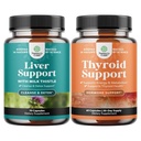 Aknas saišķis Attīra Detox & Remonts Formula un Herbal Vairogs Atbalsts komplekss - ar Milk Thistle Dandelion Saknes Turmeric un Artichoke ekstrakts - Mood uzlabotāja enerģijas papildinājums vairogdziedzera veselības