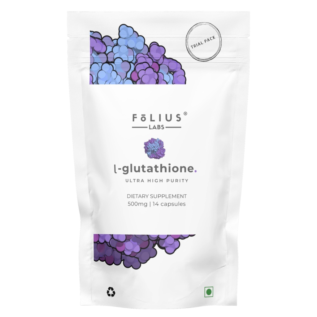 Ļoti augsta stipruma L-glutations 98% papildinājums - 500mg Koncentrēta formula, samazināts L-glutationa papildinājums - (7 dienu Trial Pack)