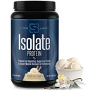 Izolāts Premium sūkalu olbaltumvielu pulveris Keto Izolāts un hidrolizāts ar aminoskābēm, tostarp glutamīnu Lean Muskuļu augšanu un atjaunošanos - Vanilla Ice Cream (30 Kalpo)