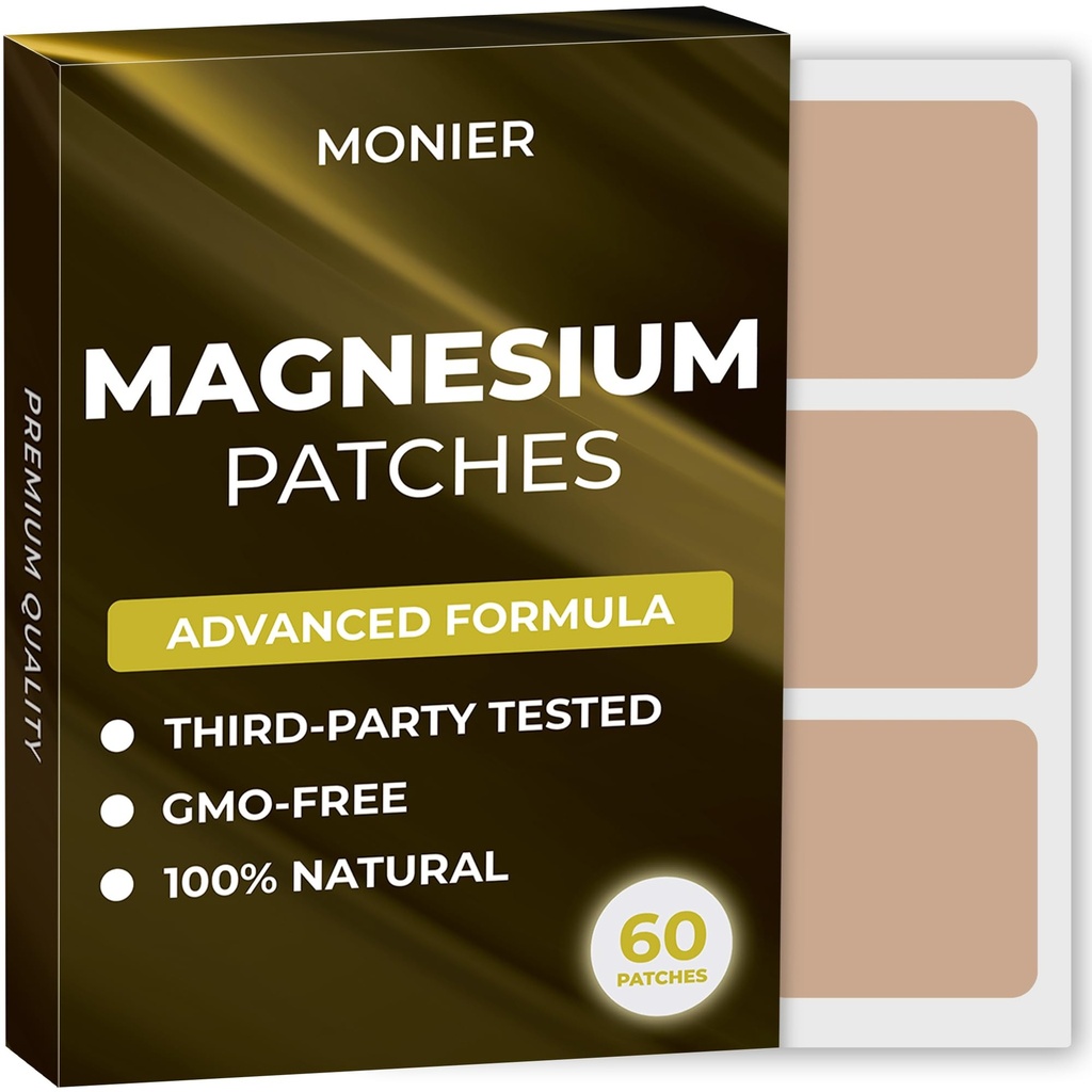 Magnija plāksteri (iepakojums 60) - 100% dabīgs plāksteris sievietēm un vīriešiem - ar kalcija - muskuļu un kaulu atbalsts, kalšana - Uzlabota formula