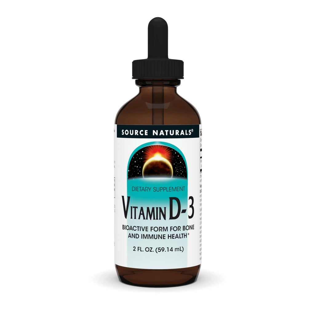 Avots Dabas vitamīns D- 3 Šķidruma pilieni 2000 iu Atbalsts Kaulu un imūnās veselības* - 2 Šķidruma oz