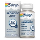 SOLARAY Mycrobiome Probiotic Colon Formula, Vegan, Gremošanas funkcija, Colon Health, un Imūnās sistēmas atbalsts, 50 miljardi KVV, 18 celmi, Prebiotic Inulin, 60 dienu garantija, 30 Servējumi, 30 VegCaps