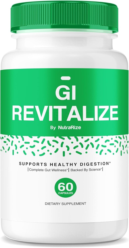 GI Revitalize kapsulas - GI Revitalize Pro tabletes, lai atbalstītu veselīgas gremošanas, GI Revitalize Advanced Formula Gut Health, G I Revitalizer Maksimālais stipruma papildinājums Atsauksmes (60 kapsulas)