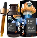 Fantastic Fungi Cordyceps Sēņu Tincture Drops - 4-in-1 Stress Atbalsts un enerģija Elixir with Ginseng, Turcija Taile & Rhodiola - Organic Sēņu ekstrakts Šķidrs, 30 Servē, 1 fl oz