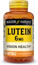 Mason Natural luteīns 6 mg ar E vitamīnu, 2 mēnešu piegādes, veselīga redzes un acu funkcija, atbalsta normālu acu veselību