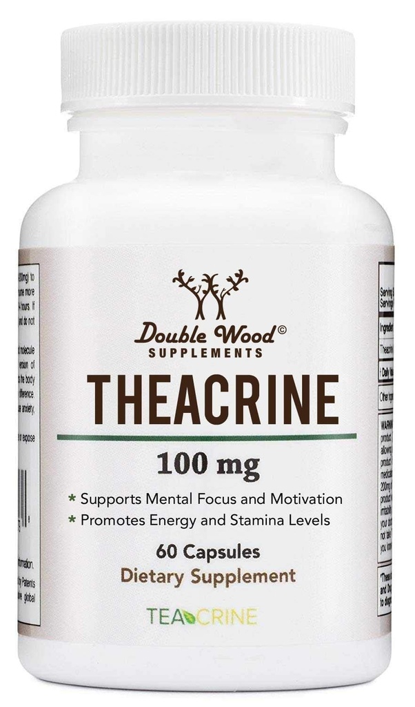 Theacrine (Teacrine) 100 Mg, 60 kapsulas - enerģija un fokusa papildinājums (līdzīgi kofeīna tabletes, bet vairāk pievilcīgs un ilgstošāks) Ne-GMO un lipeklis bez dubultkoka