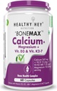 Kalcijs ar magniju, D3 vitamīns un K2- vitamīns Mk7 - BoneMax - kaulu veselības komplekss - 60 augu kapsulas