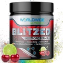 Pasaules Uzturs Blitzed Nootropic Formula - Visi dabas enerģijas dzēriens Mix Powder - smadzeņu papildinājumi atmiņai un fokusam - Uzlabota Focus un enerģijas papildinājums- Ķiršu Laima Flavor - 30 Servē