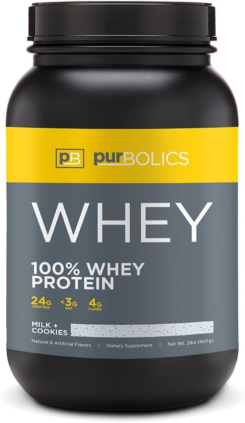 Purbolics Olbaltumvielas; 100% sūkalu Olbaltumvielas; Build Lean Muskuļi & Uzlabot Recovery; 24g Olbaltumvielas; 28 Pasniedz (Pilk + Cookies)