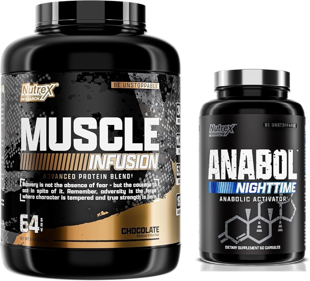Nutrex Research Sūkalu proteīna pulveris, Šokolāde Anabol PM Nakts muskuļu celtnieks un miega līdzeklis