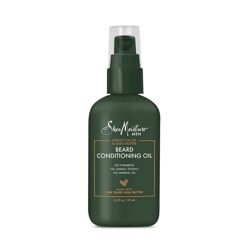 SheaMoisture Beard kondicionējoša eļļa pilnai marakujas eļļai un Shea sviests, lai mitrinātu un bieži 3.2 oz