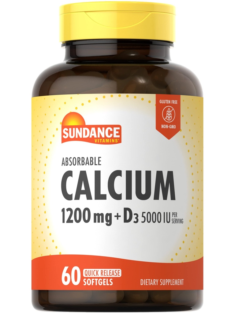 Sundance Calcium 1200 mg ar vitamīnu D3 5000 SV 