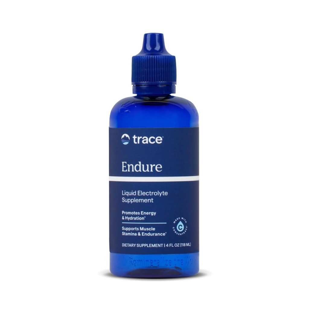 Trace Minerals Endure - Šķidro Minerālu Absorbcijas Atbalsta Papildinājums - Elektrolītu Papildinājums Palīglīdzeklim Hidrācija un Veselīga enerģija - Veiktspējas Atbalsts ar magnija un hlorīda - 4 fl oz (48 Servējumi)