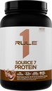 1. pants Avots 7 Olbaltumvielas – Dekadents Flavor, Velvety Gluds tekstūra, 22g Anytime Protein, un 10g Dabiski notiek EAAs per apkalpo no 7 Premium avotiem (1,8 Drupas*, piena šokolāde)