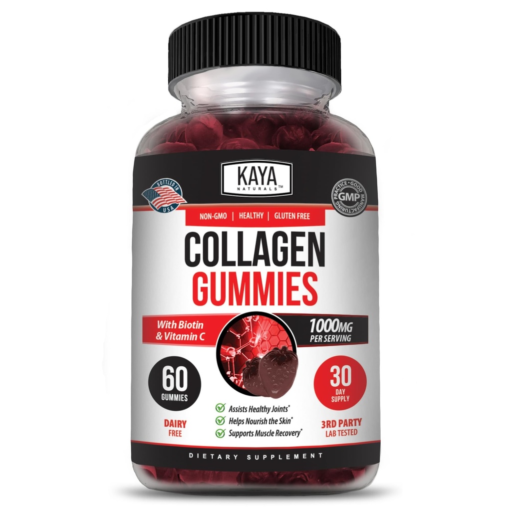 Kaya Naturals Kolagēns Gumijas vīriešiem un sievietēm Papildinājums 