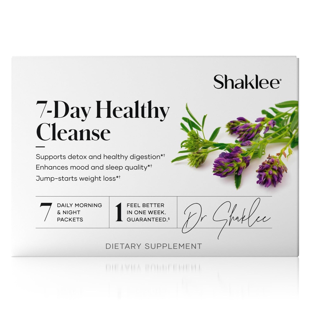 Shaklee - 7-Day Healthy Cleanse: Complete System Reset, un enerģijas Boost - ar probiotikām, aknu atbalsts, un augu tīrīšanu - Step-by-Step Guide - 7 Dienas Rīta un nakts paketes