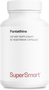 Supersmart - Pantesin Pantethine 600 mg dienā (pantotēnskābe) - aktīvā vitamīna B5 papildinājums ; bez GMO un lipekļa - 90 veģetārās kapsulas
