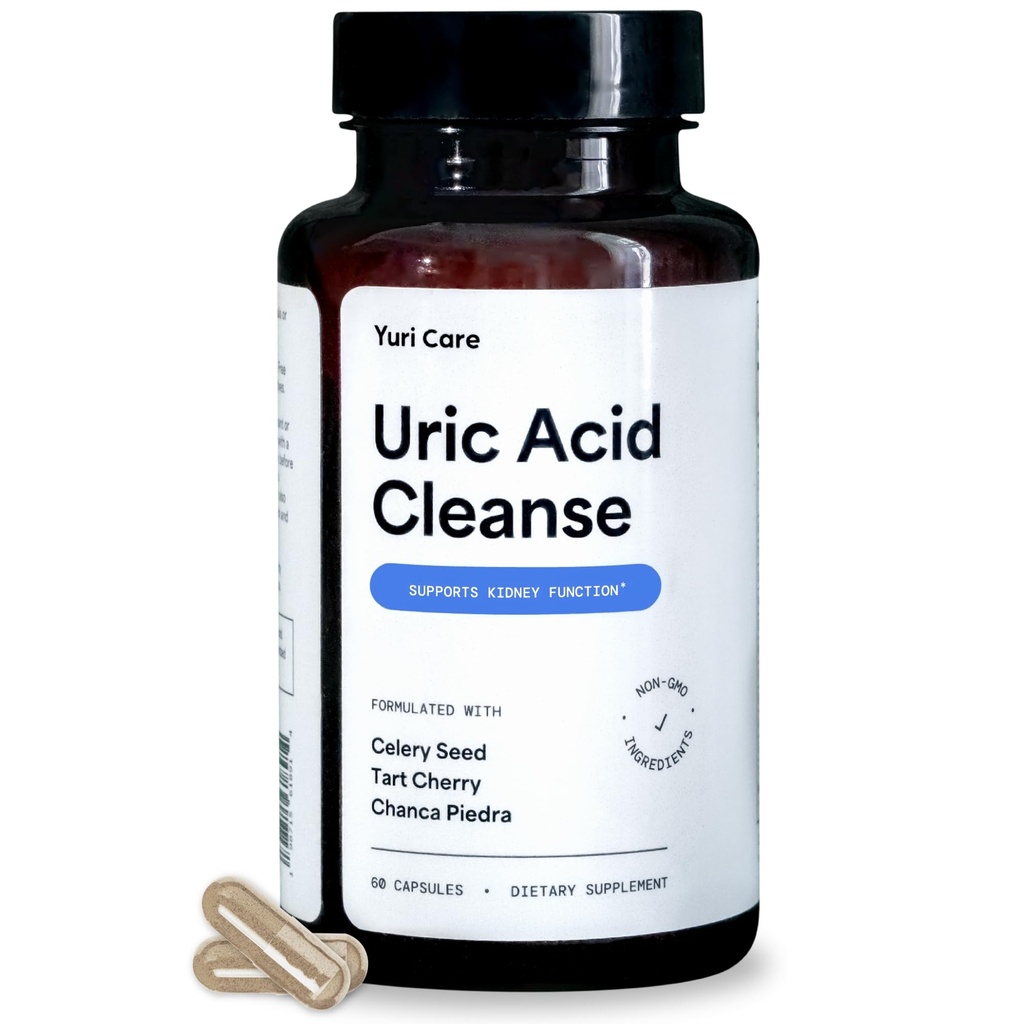 Dabīgā urīnskābe Attīra ar 2000mg Selerijas sēklas, 1000mg Chanca Piedra, granātābolu ekstrakts, Tart Cherry Extract Kapsulas - Nieru tīrīšana Detox & Remonts par urīnskābi Flush