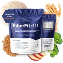 1MD Nutrition FiberFitMD - spēcīga gremošanas un sirds un asinsvadu atbalsts - Veselības papildinājums sievietēm un vīriešiem - augsts šķiedru pulveris - 30 dienas