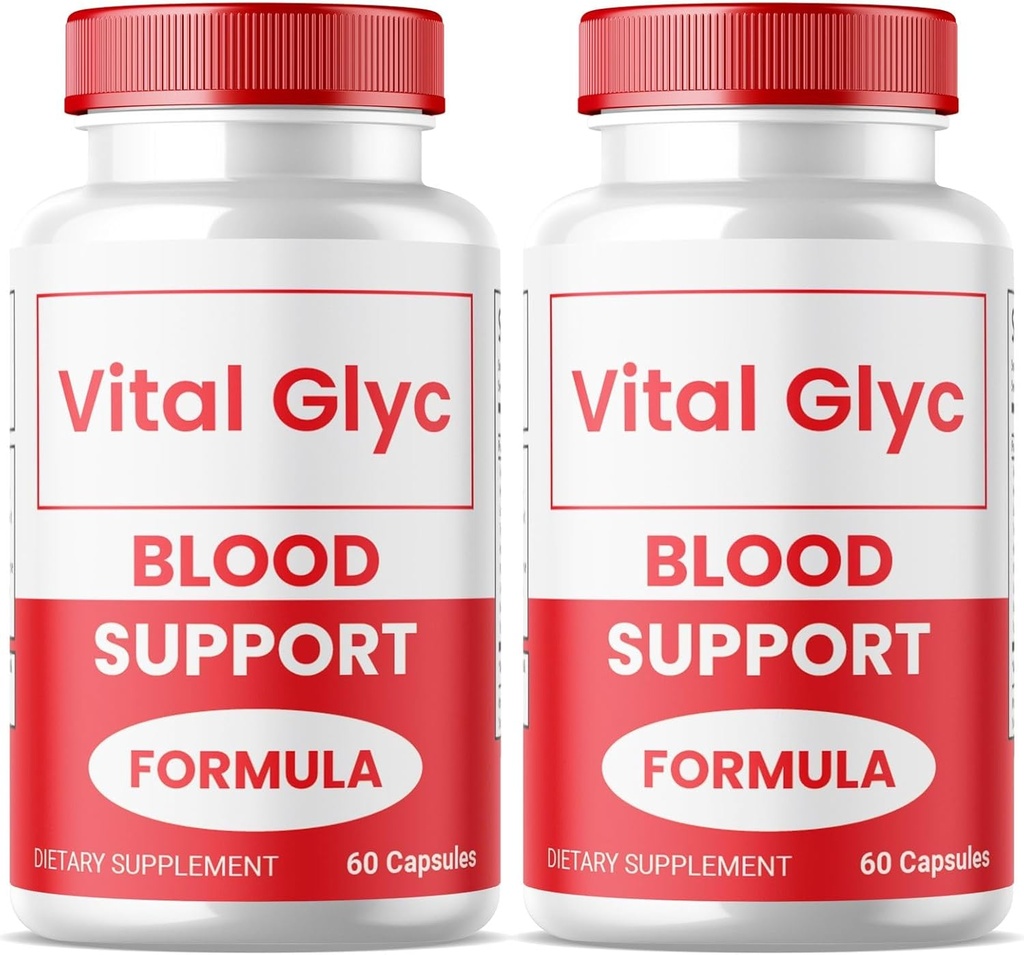 (2 Pack) Vital Glyc kapsulas - oficiālā asins atbalsta formula, Vital Glyc asinsvada tīrītājs, Vital Glyc Glyco Optimizer tabletes, atbalsta vispārējo veselību un labsajūtu, Vital Glyc pulveris (120 kapsulas)