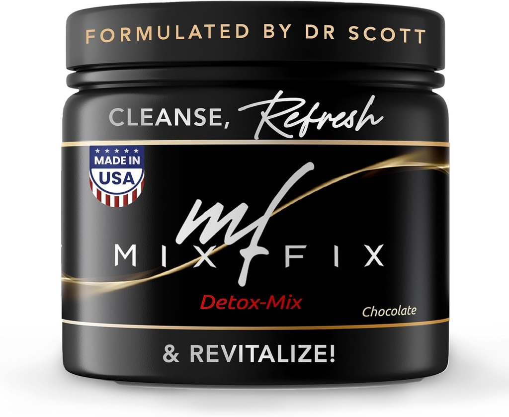 Mix-Fix Full Spectrum Detox pulveris - Dabīga ikdienas tīrīšana gremošanas veselībai un veselībai - augu bāzes Vegana aknu tīrīšanas pulveris - Maigi atbalsta ķermeņa detoksikācija ” Šokolāde (30 Kalpo)