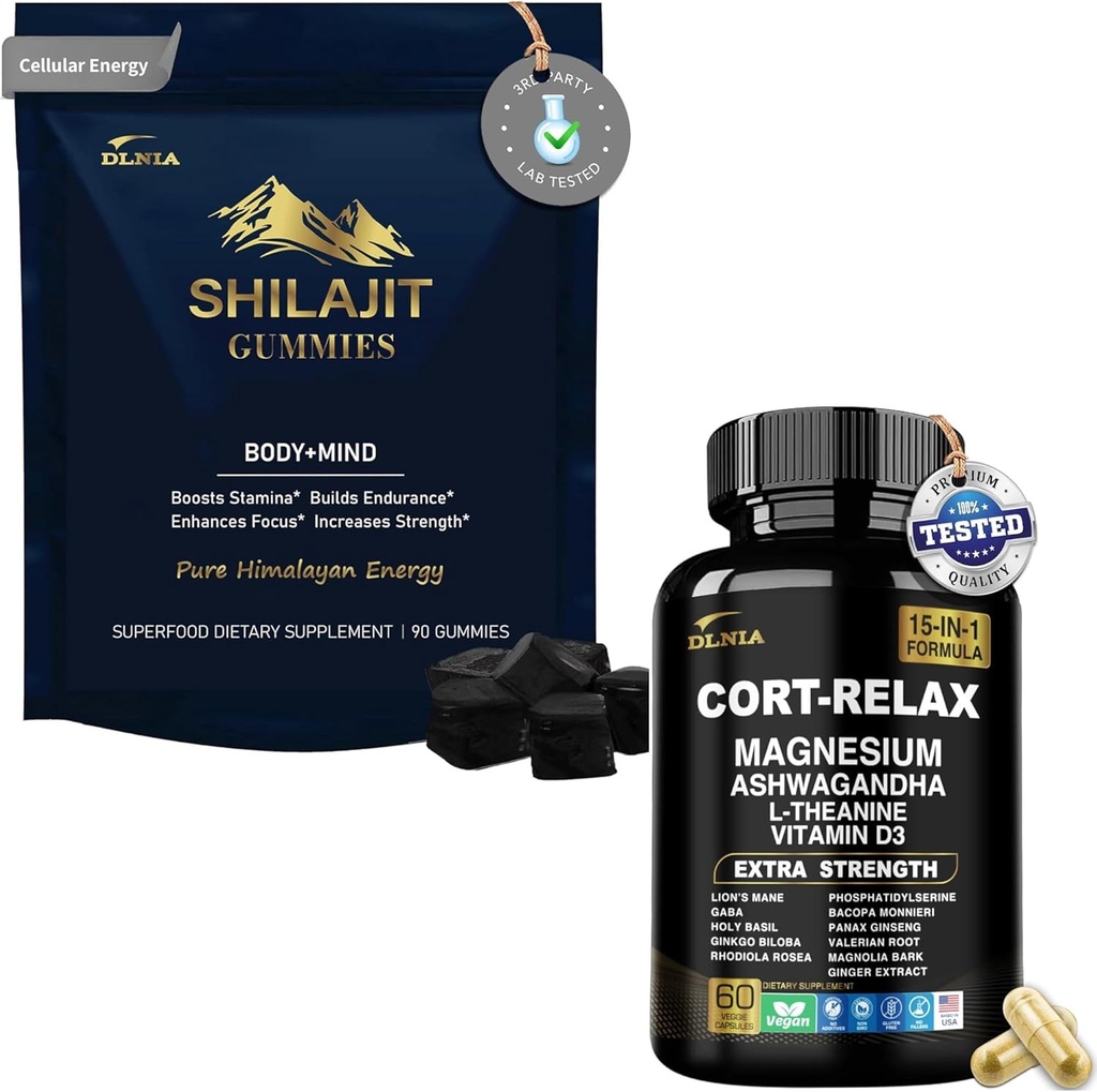 Shilajit Ashwagandha Gumies & Magnija kalm papildinājums Duo