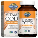 Dzīves dārzs Vitamīnu kods Raw C vitamīns - 120 Kapsulas, 500mg Vesela pārtika C vitamīns Kapsulas + Augļi un dārzeņi Blend & probiotikas, piedevas pieaugušajiem, Vegan, bez lipekļa