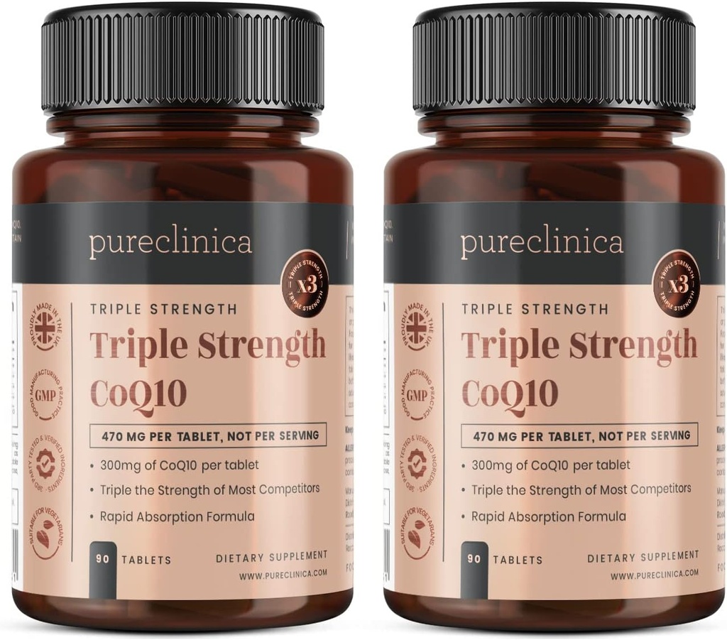thycklinica Fermented CoQ10 300 mg x 180 tabletes (2 pudeles ar 90 tabletēm) - 6 mēnešu piegādes. Bez ĢMO, ar pievienotu C vitamīna un melno piparu ekstraktu absorbcijai.