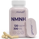LongLifeNutri NMNH 300mg (Dihidronikotīnamīda mononukleotīds) - 120 Vegan kapsulas, 2 mēnešu padeve, NMN alternatīva, NAD papildinājums enerģijai un noturībai, laboratorijā pārbaudīts, ražots ASV
