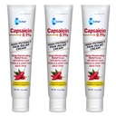 Globuss (3 Pack) kapsaicīns 0, 1% Augsta potence sāpes Relief Cream, Unscented (2 oz) Deep Penetrating Relief no: artrīts, muskuļu, locītavu un muguras sāpes