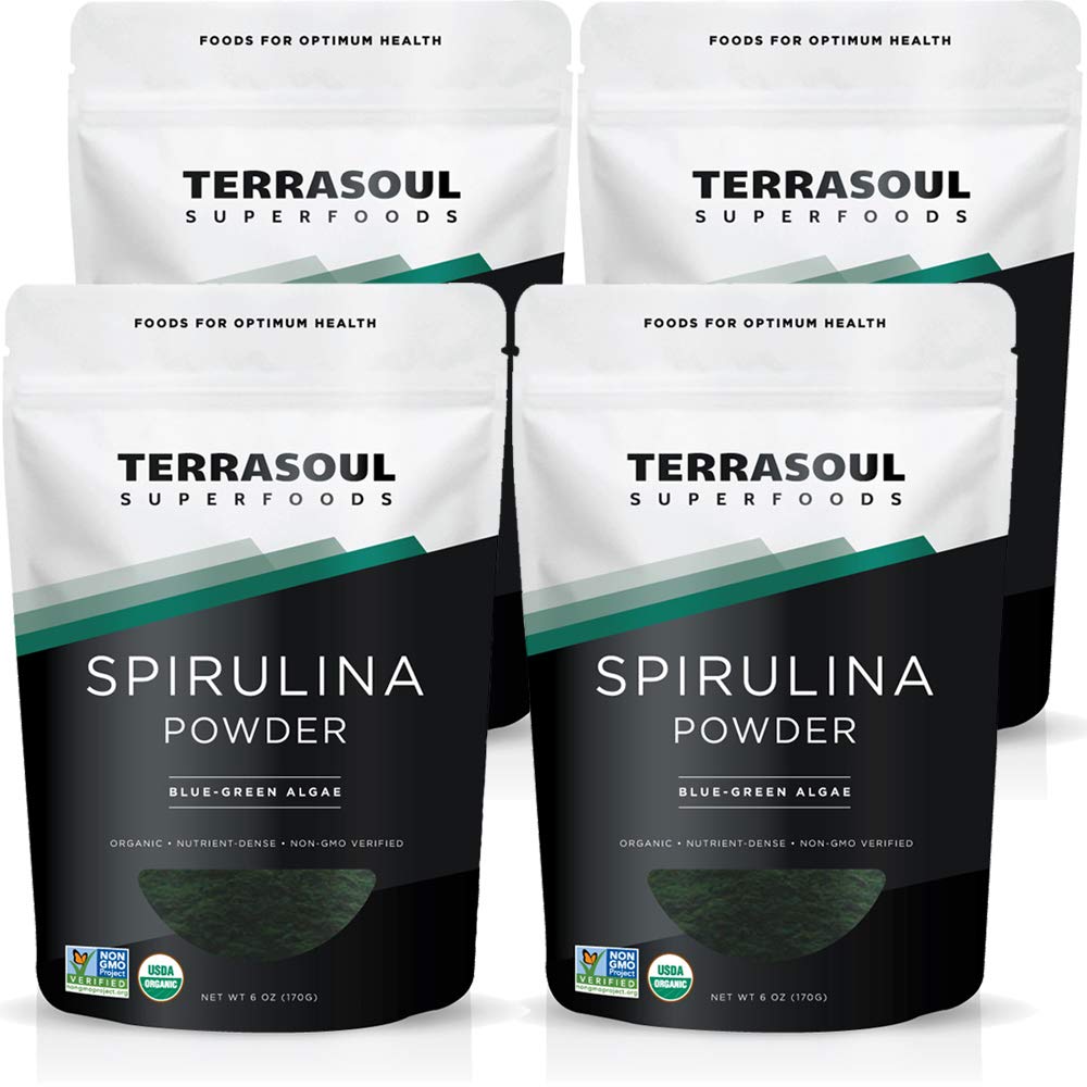 Terrasoul Superfoods Spirulina pulveris (Organic), 24 Ziedes