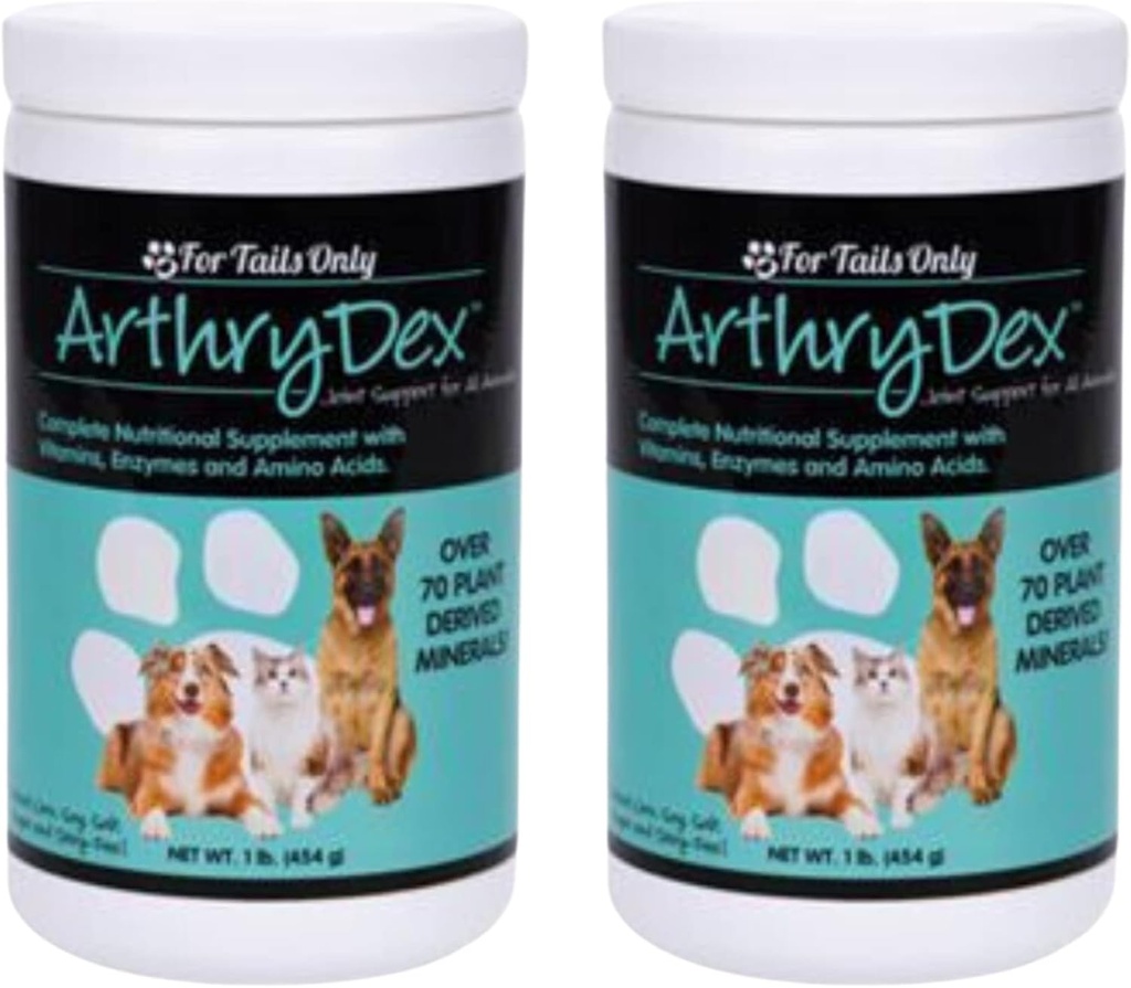 JAUNIEŠU ARthrydex Complete Uztura bagātinātājiem - Vitamīni Probiotikas Fermentiem - mājdzīvniekiem Veselīgi kauli un locītavas -1 lb konteiners (iepakojums no 2)