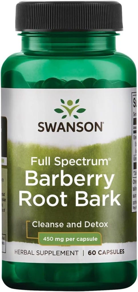 Swanson Full Spectrum Barberry Saknes Bark 450mg 60 kapsulas