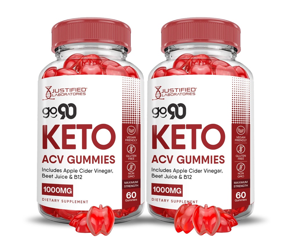(2 Pack) Go 90 Keto ACV Gummies Advanced Formula 1000MG Go90 Keto Gummies Apple Cider Etiķis Formulēts ar granātābolu biešu sulu pulveri B12 Vegan Non GMO 120 Gumys