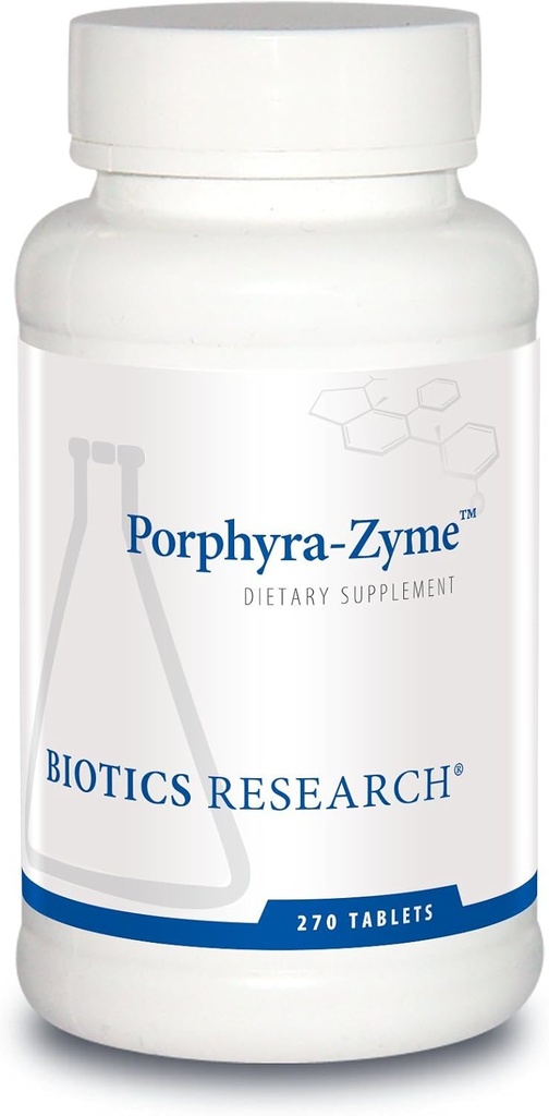 Biotika Pētniecība Porphyra Zyme Hlorofila koncentrāts, smago metālu saistīšanās spēja, detoksikācija, 270 tabletes