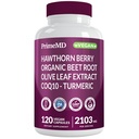 26-in-1 Slāpekļa oksīda papildinājums - Sirds un cirkulācijas atbalsts ar CoQ10, Turmeric, Organic Bišu saknes, Hawthorn Berry & Ķiploki - 2103mg uz vienu apkalpo (120ct)