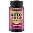 3X Lieliski rezultāti - Keto + ACV Detox tīrīt - 3 mēnešu piegādes - ķermeņa tīrīt Detox - Colon tīrīt - Advanced Keto Detox tīrīt formulu ar Fiber - atbalsts Digestion & Imūnās veselības