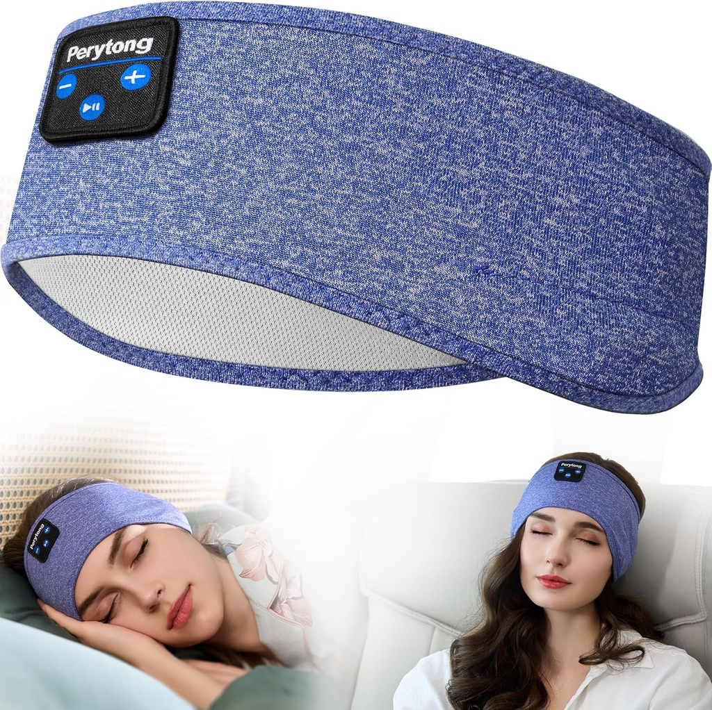 Perytong miega austiņas, Bluetooth sporta austiņas ar Ultra-Tin HD stereo skaļruņi ideāli piemērots miegam, Darbs, Joga, Bezmiegs, Gaisa ceļojumi, Meditācija