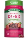 Dabas patiesība Vitamīns D3 un B12 Gumijas pieaugušajiem 