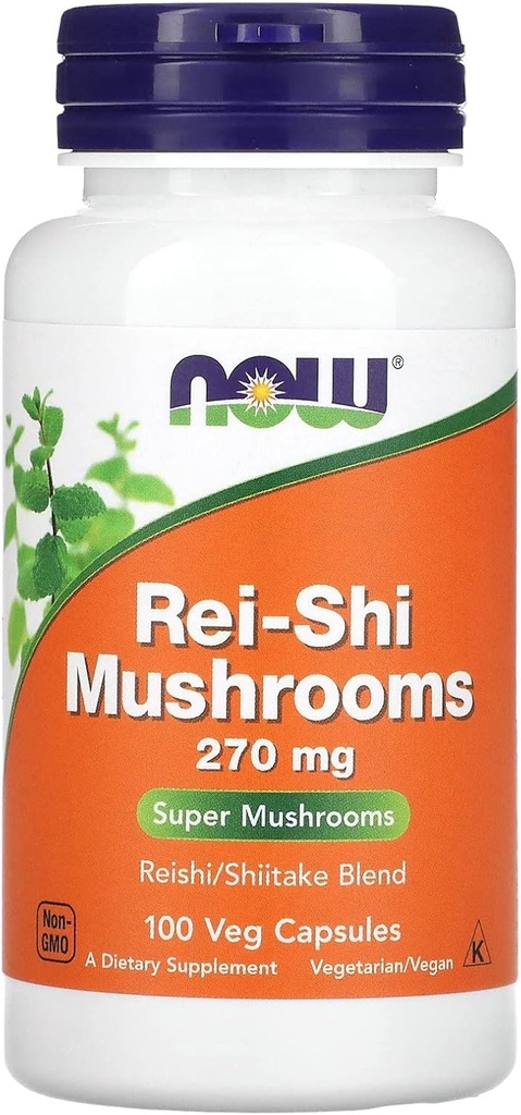NOW Foods Rei-shi Sēnes 270mg 100 Vcaps