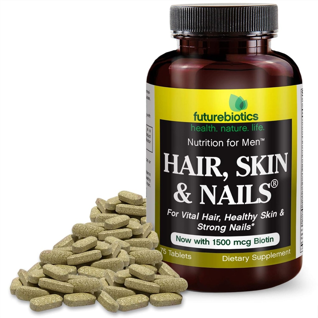 Futurebiotics Matu ādas nagus Vīriešiem tabletes, 75-Count