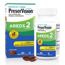 PreserVision AREDS 2 Acu vitamīni, #1 acu ārsts Ieteicamais zīmols, luteīns un Zeaksantīns Papildinājums ar C vitamīnu, E vitamīnu, cinku un varu, 60 softgeli (Minigeli)