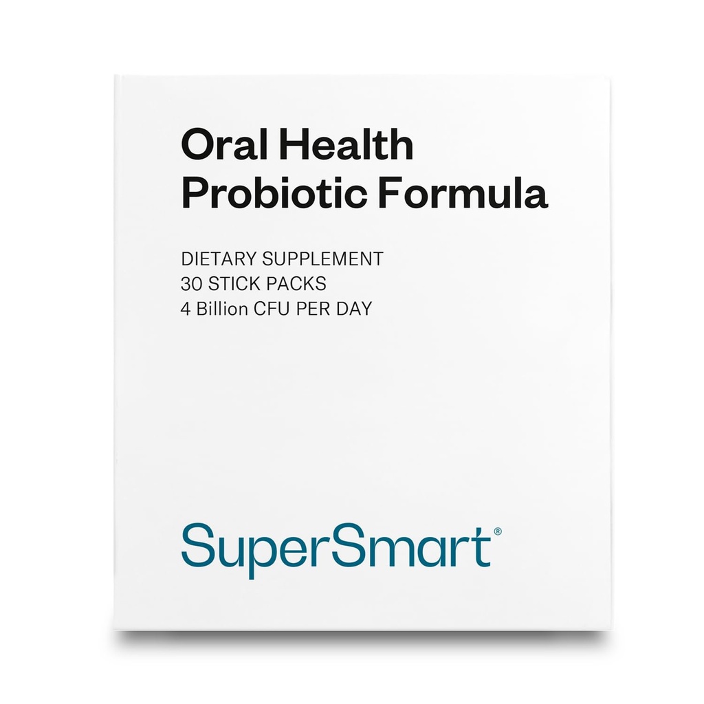 Supersmart - Mutes dobuma veselība Probiotikas 4 miljardi KVV dienā - Zobu veselība un slikta elpa ārstēšana (Halitosis) 
