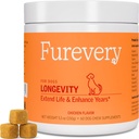 Longevity Dog Multivitamīnu 11-in-1 Dienas košļājamās rotaļlietas Vistas ar flaxseed, 60 Count, atbalsta Hip un locītavu veselību, Imūnsistēma, ādas un ādas, sirds veselība, enerģija un Vitalitāte