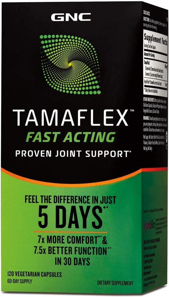 GNC TamaFlex ātras darbības, locītavu atbalsts, 120 Veģetārās kapsulas