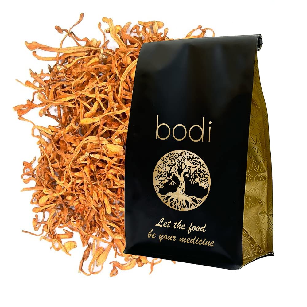 bodi : Cordyceps Sēnes veselas žāvētas          ; 4oz līdz 5lb ; 100% tīras, dabīgas, apstrādātas ar rokām (4 oz)